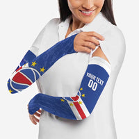Cape Verde Basketball Custom Arm Sleeves Come On Blue Sharks - Wonder Print Shop