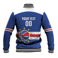 Cape Verde Basketball Custom Baseball Jacket Come On Blue Sharks - Wonder Print Shop