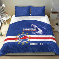 Cape Verde Basketball Custom Bedding Set Come On Blue Sharks - Wonder Print Shop