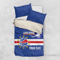 Cape Verde Basketball Custom Bedding Set Come On Blue Sharks - Wonder Print Shop