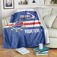 Cape Verde Basketball Custom Blanket Come On Blue Sharks - Wonder Print Shop