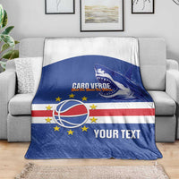 Cape Verde Basketball Custom Blanket Come On Blue Sharks - Wonder Print Shop