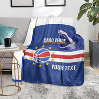 Cape Verde Basketball Custom Blanket Come On Blue Sharks - Wonder Print Shop