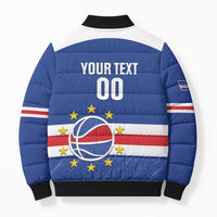 Cape Verde Basketball Custom Bomber Puffer Jacket Come On Blue Sharks - Wonder Print Shop