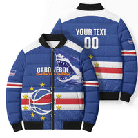 Cape Verde Basketball Custom Bomber Puffer Jacket Come On Blue Sharks - Wonder Print Shop