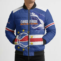 Cape Verde Basketball Custom Bomber Puffer Jacket Come On Blue Sharks - Wonder Print Shop