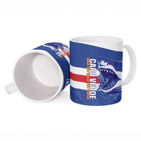 Cape Verde Basketball Custom Ceramic Mug Come On Blue Sharks - Wonder Print Shop