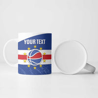Cape Verde Basketball Custom Ceramic Mug Come On Blue Sharks - Wonder Print Shop