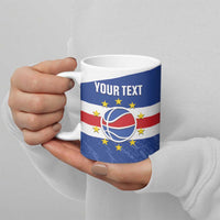 Cape Verde Basketball Custom Ceramic Mug Come On Blue Sharks - Wonder Print Shop