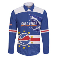 Cape Verde Basketball Custom Family Matching Off The Shoulder Long Sleeve Dress and Hawaiian Shirt Come On Blue Sharks - Wonder Print Shop