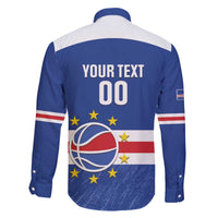 Cape Verde Basketball Custom Family Matching Off The Shoulder Long Sleeve Dress and Hawaiian Shirt Come On Blue Sharks - Wonder Print Shop