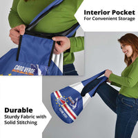 Cape Verde Basketball Custom Grocery Bag Come On Blue Sharks - Wonder Print Shop
