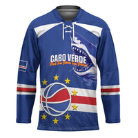 Cape Verde Basketball Custom Hockey Jersey Come On Blue Sharks - Wonder Print Shop