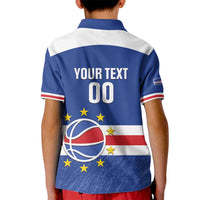 Cape Verde Basketball Custom Kid Polo Shirt Come On Blue Sharks - Wonder Print Shop