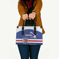 Cape Verde Basketball Custom Leather Bag Come On Blue Sharks - Wonder Print Shop