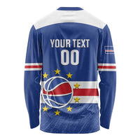 Cape Verde Basketball Custom Long Sleeve Shirt Come On Blue Sharks - Wonder Print Shop