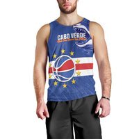 Cape Verde Basketball Custom Men Tank Top Come On Blue Sharks - Wonder Print Shop