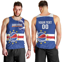 Cape Verde Basketball Custom Men Tank Top Come On Blue Sharks - Wonder Print Shop