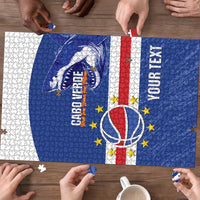 Cape Verde Basketball Custom Puzzle Come On Blue Sharks - Wonder Print Shop