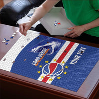 Cape Verde Basketball Custom Puzzle Come On Blue Sharks - Wonder Print Shop