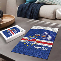 Cape Verde Basketball Custom Puzzle Come On Blue Sharks - Wonder Print Shop