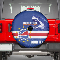 Cape Verde Basketball Custom Spare Tire Cover Come On Blue Sharks - Wonder Print Shop