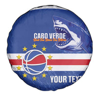 Cape Verde Basketball Custom Spare Tire Cover Come On Blue Sharks - Wonder Print Shop