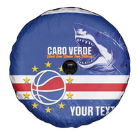 Cape Verde Basketball Custom Spare Tire Cover Come On Blue Sharks - Wonder Print Shop