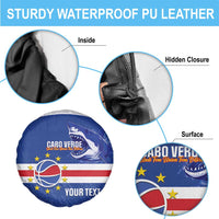 Cape Verde Basketball Custom Spare Tire Cover Come On Blue Sharks - Wonder Print Shop