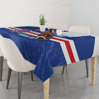 Cape Verde Basketball Custom Tablecloth Come On Blue Sharks - Wonder Print Shop
