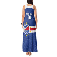 Cape Verde Basketball Custom Tank Maxi Dress Come On Blue Sharks - Wonder Print Shop