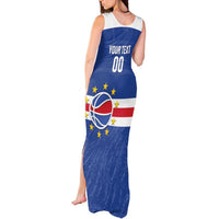Cape Verde Basketball Custom Tank Maxi Dress Come On Blue Sharks - Wonder Print Shop