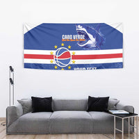Cape Verde Basketball Custom Tapestry Come On Blue Sharks - Wonder Print Shop