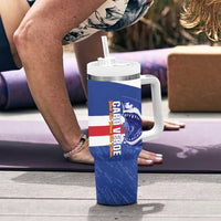 Cape Verde Basketball Custom Tumbler With Handle Come On Blue Sharks - Wonder Print Shop