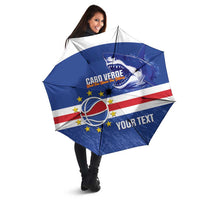 Cape Verde Basketball Custom Umbrella Come On Blue Sharks - Wonder Print Shop