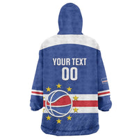 Cape Verde Basketball Custom Wearable Blanket Hoodie Come On Blue Sharks - Wonder Print Shop