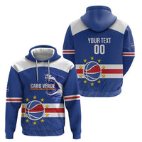 Cape Verde Basketball Custom Zip Hoodie Come On Blue Sharks - Wonder Print Shop