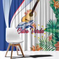 Cavaquinho Cabo Verde Window Curtain Cape Verdean Instrument Tropical Sea Turtle