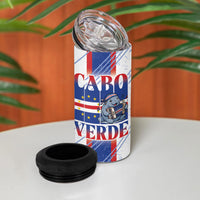 Accordion Gaita Cabo Verde 4 in 1 Can Cooler Tumbler Cape Verdean Instrument Cute Manatee