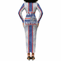 Accordion Gaita Cabo Verde Long Sleeve Bodycon Dress Cape Verdean Instrument Cute Manatee