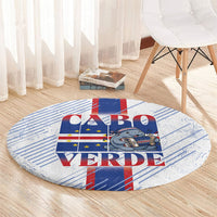 Accordion Gaita Cabo Verde Round Carpet Cape Verdean Instrument Cute Manatee