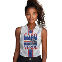 Accordion Gaita Cabo Verde Women Sleeveless Polo Shirt Cape Verdean Instrument Cute Manatee
