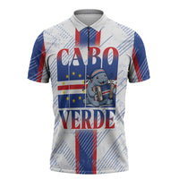 Accordion Gaita Cabo Verde Zipper Polo Shirt Cape Verdean Instrument Cute Manatee