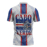 Accordion Gaita Cabo Verde Zipper Polo Shirt Cape Verdean Instrument Cute Manatee