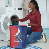 Santo Antao Cabo Verde Laundry Basket Map With Me Maia Statue African Pattern