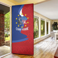 Santo Antao Cabo Verde Door Cover Map With Me Maia Statue African Pattern