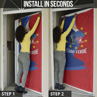 Santo Antao Cabo Verde Door Cover Map With Me Maia Statue African Pattern