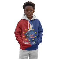 Santo Antao Cabo Verde Kid Hoodie Map With Me Maia Statue African Pattern
