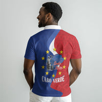 Santo Antao Cabo Verde Polo Shirt Map With Me Maia Statue African Pattern