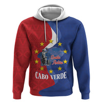 Santo Antao Cabo Verde Zip Hoodie Map With Me Maia Statue African Pattern